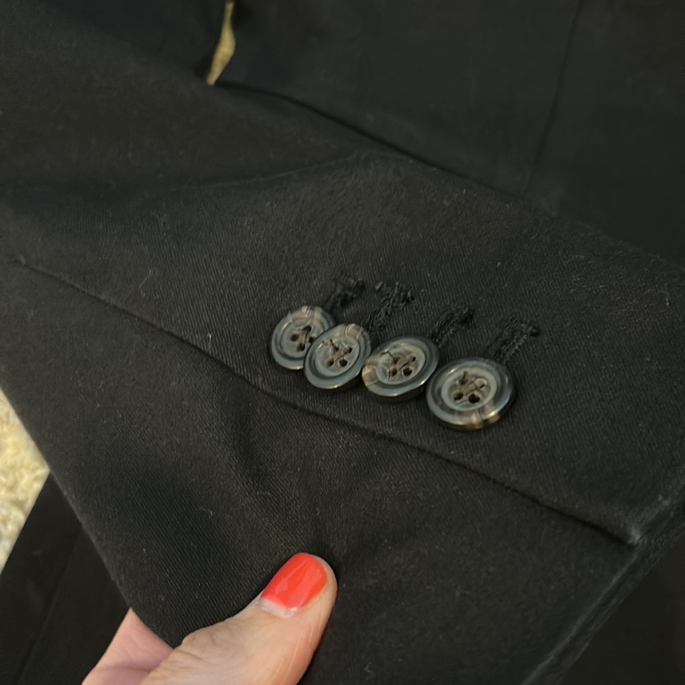 J. Crew Black Puff Sleeve Blazer in Stretchy Cotton, 0 - Picture 5 of 12